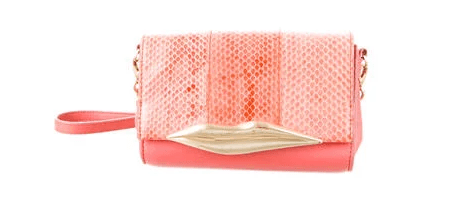 DVF Peach Lips Clutch