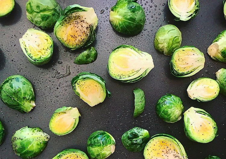 Roasted Brussels Sprouts Recipe with Honey-Harissa Dip